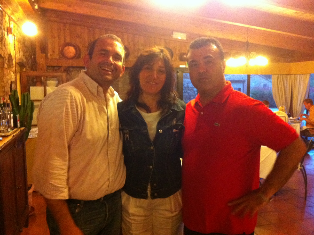 Luca Mittica, Francesca Cioce e Giovanni Giuliano all'Osteria di Donatella
