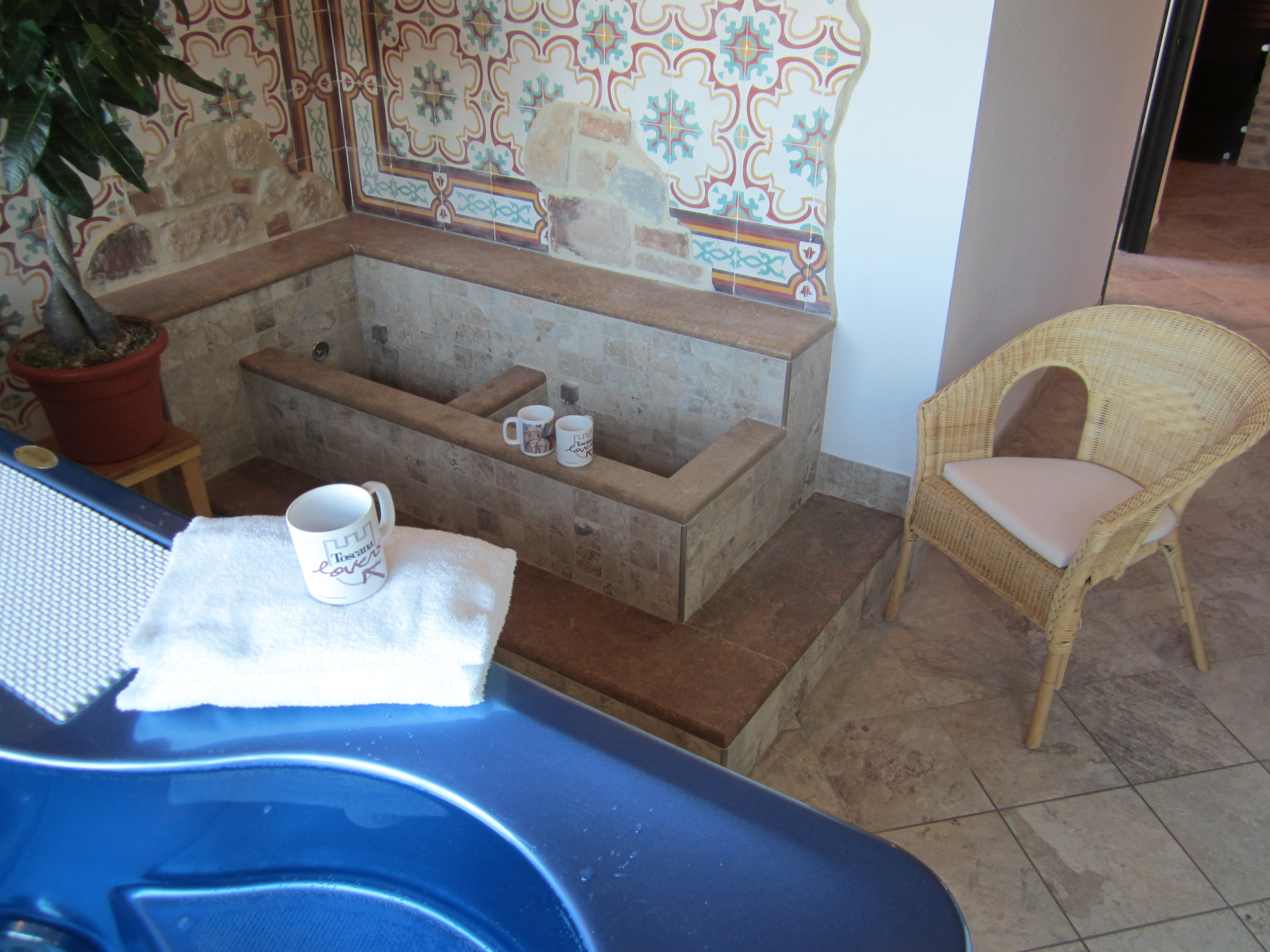 Centro Benessere, angolo della jacuzzi e del percorso Kneipp