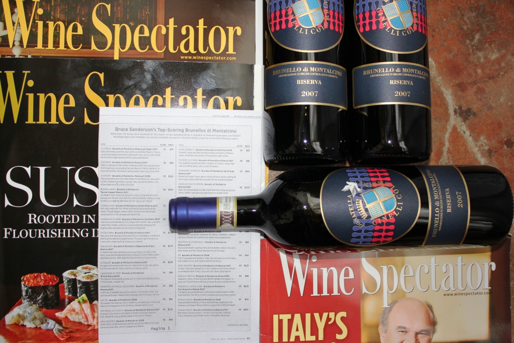 Wine Spectator sceglie il Brunello 2007 riserva