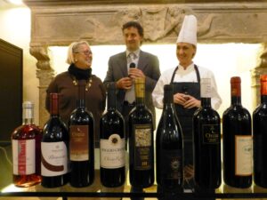 Donatella Cinelli Colombini, Michele Boscagli, Katia Maccari a San Giovanni d'Asso Donatella Cinelli Colombini, Michele Boscagli, Katia Maccari a San Giovanni d'Asso