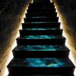 Hakkasan London staircase with water reflections Hakkasan London staircase with water reflections