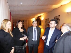 Pietro di Lazzaro, Alessandro Mencarelli con le consorti e con Carlo Gardini Pietro di Lazzaro, Alessandro Mencarelli con le consorti e con Carlo Gardini