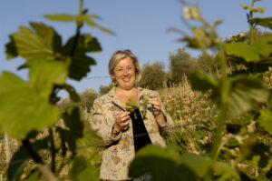 Donatella Cinelli Colombini nel vigneto Donatella Cinelli Colombini nel vigneto