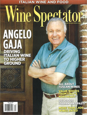 Wine Spectator copertina con Angelo Gaja