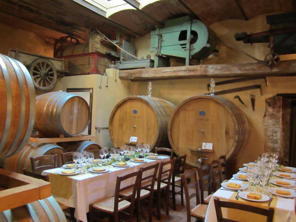 Fattoria del Colle cena in cantina