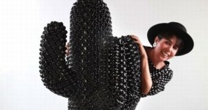 Sandra Vezza and the cactus