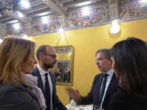 S. Scaramelli e G.Pellicci alla cena Gourmet di Siena per Marilisa Allegrini