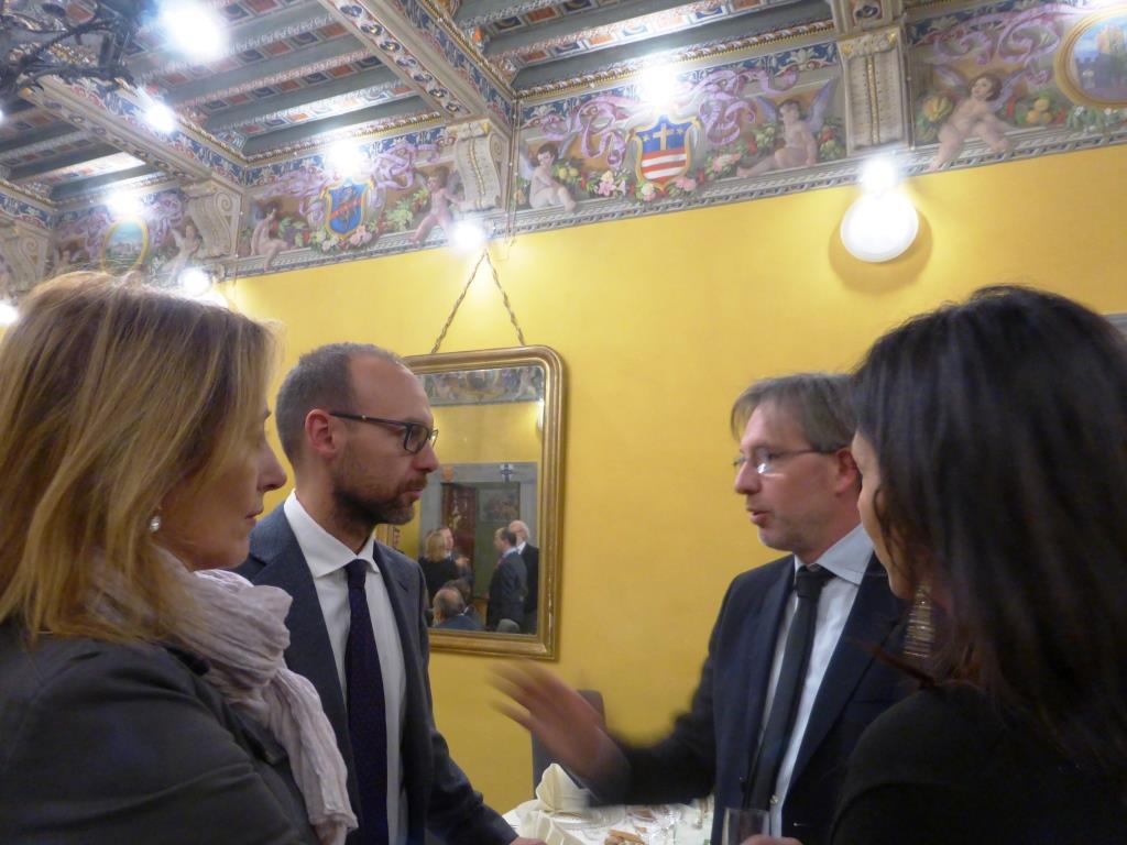 S. Scaramelli e G.Pellicci alla cena Gourmet di Siena per Marilisa Allegrini