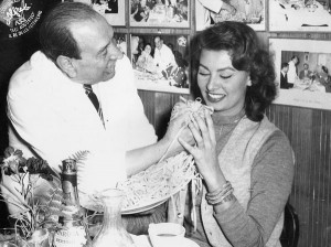 Alfredo di Lelio and Sofia Loren