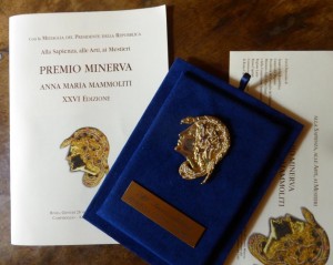 Premio Minerva spilla disegnata da Guttuso