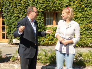 Chiara Lungarotti con Alessandro Bonelli Console Gourmet