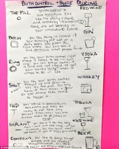 Sex or alchool: right drinks/birth control parings according to Katie Jean