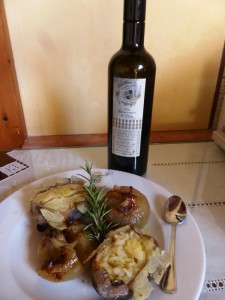 patate e cipolle sotto la cenere