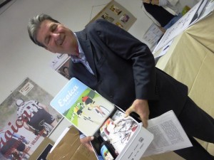 Lorenzo Borgogni con il pacco eroico a Buonconvento