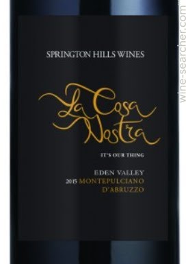 'La Cosa Nostra' Montepulciano d'Abruzzo-Springton Hills Wines