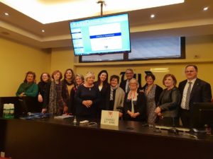 Donatella-CinelliColombini-all'UIV-con-Donne-del-vino-Presidente-Abbona-Direttore-Castelletti