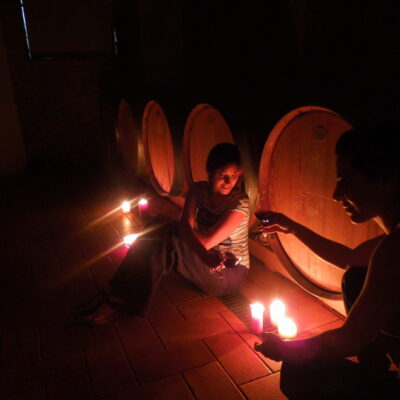 illuminazione-delle-cantine-Fattoria-del-Colle-Trequanda-Toscana