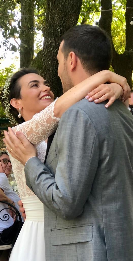 Violante e Enrico appena sposati