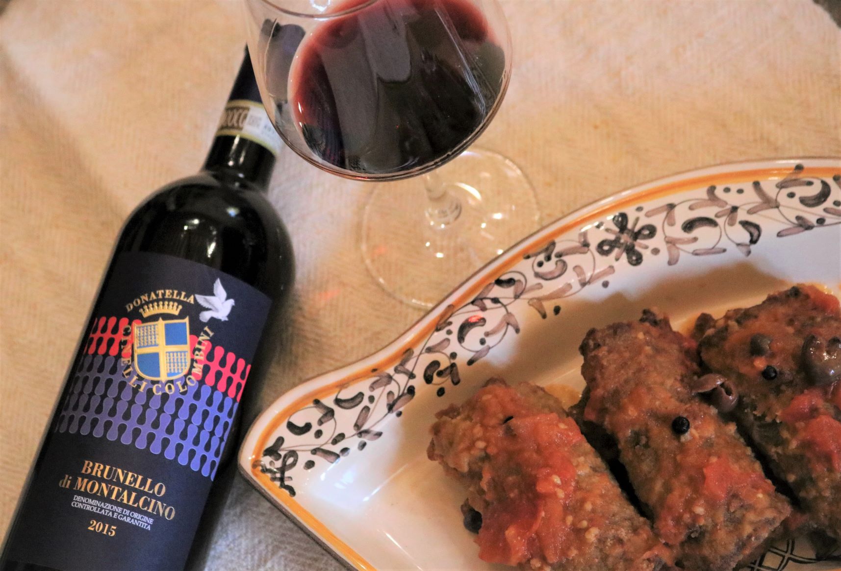 Ricetta tordi finti e Brunello di Montalcino