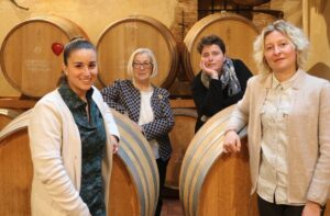 2020 new staff of Donatella Cinelli Colombini's wineries with 3 winemakers: Giada, Barbara and Sabrina