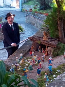 La Tita, Mario Marconi, in one of his gardens in Montalcino