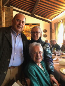 Francesca Colombini Cinelli con Donatella e Stefano