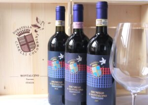 Offerta Brunello di Montalcino di annate 5 stelle: 1997, 2007, 2012 insieme a 6 calici Riedel