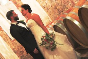 Weddings-in-Tuscany-great-wines-like-photo-set-for-the-newlyweds-at-Fattoria-del-Colle