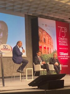 Bruno-Vespa-Dario-Stefàno-Donatella-Cinelli-Colombini-al Congresso-Assoenologi-2022