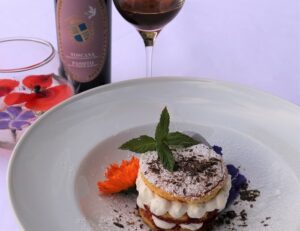 Zuppa inglese e Passito-Fattoria-del-Colle-Ristorante