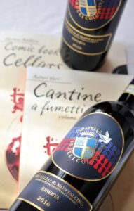 Brunello-di-Montalcino-Riserva-2016-e-volume-cantine-a-fumetti