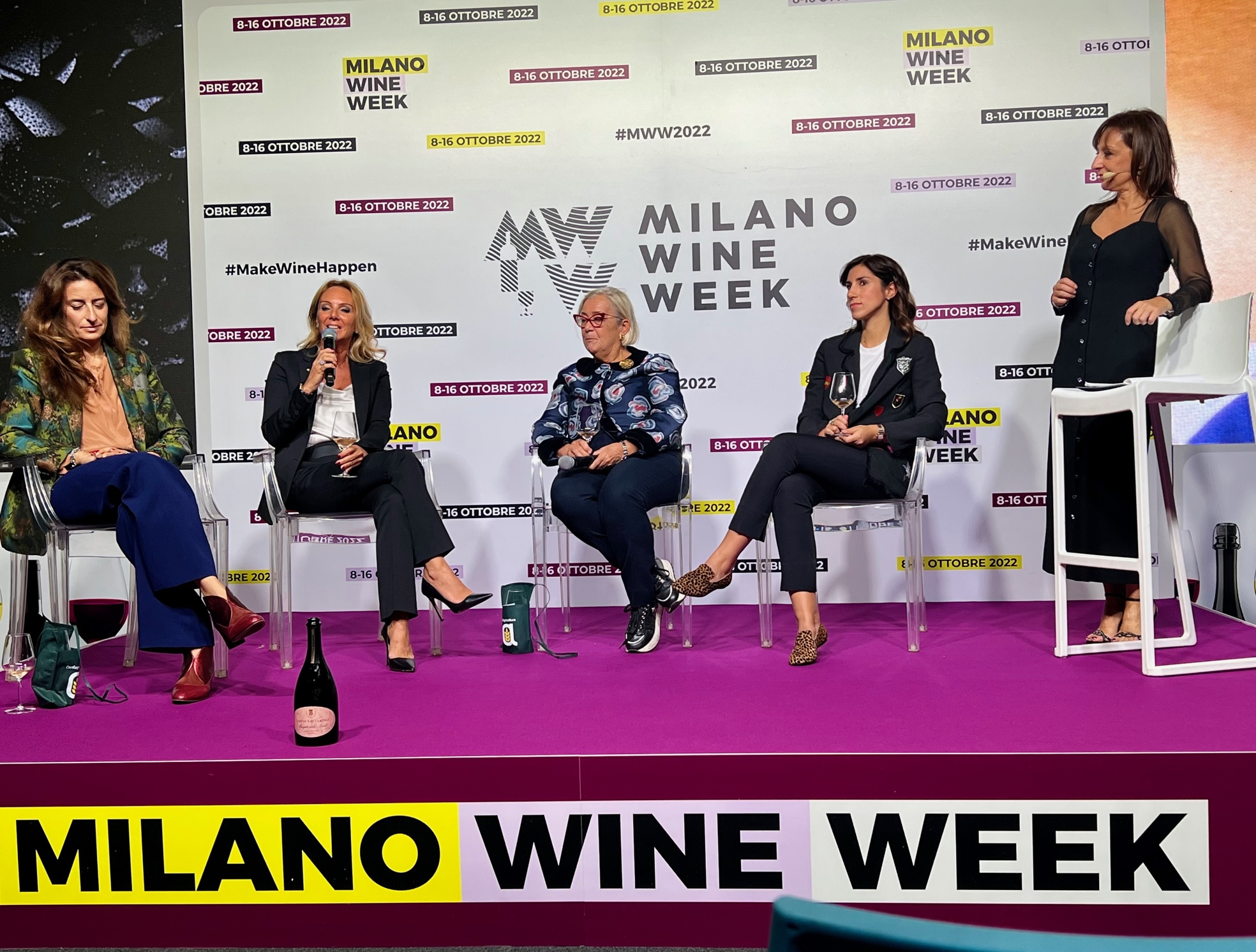 Vistarino, Soldati, CinelliColombini, Assessora Cappello, moderatrice Gagliardi Milano WineWeek