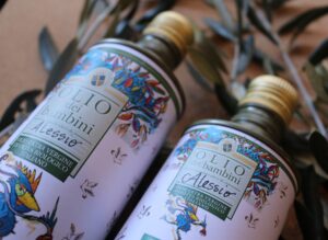 Fattoria del Colle in Toscana Olio EVO per bambini Olio evo per bambini con mostri nell'etichetta Fattoria del Colle Toscana