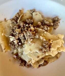 maltagliati con cinghiale e panforte Ristorante Fattoria del Colle