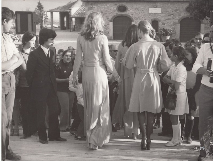 sfilata di moda dei Mary Quant a San Felice negli anni 70