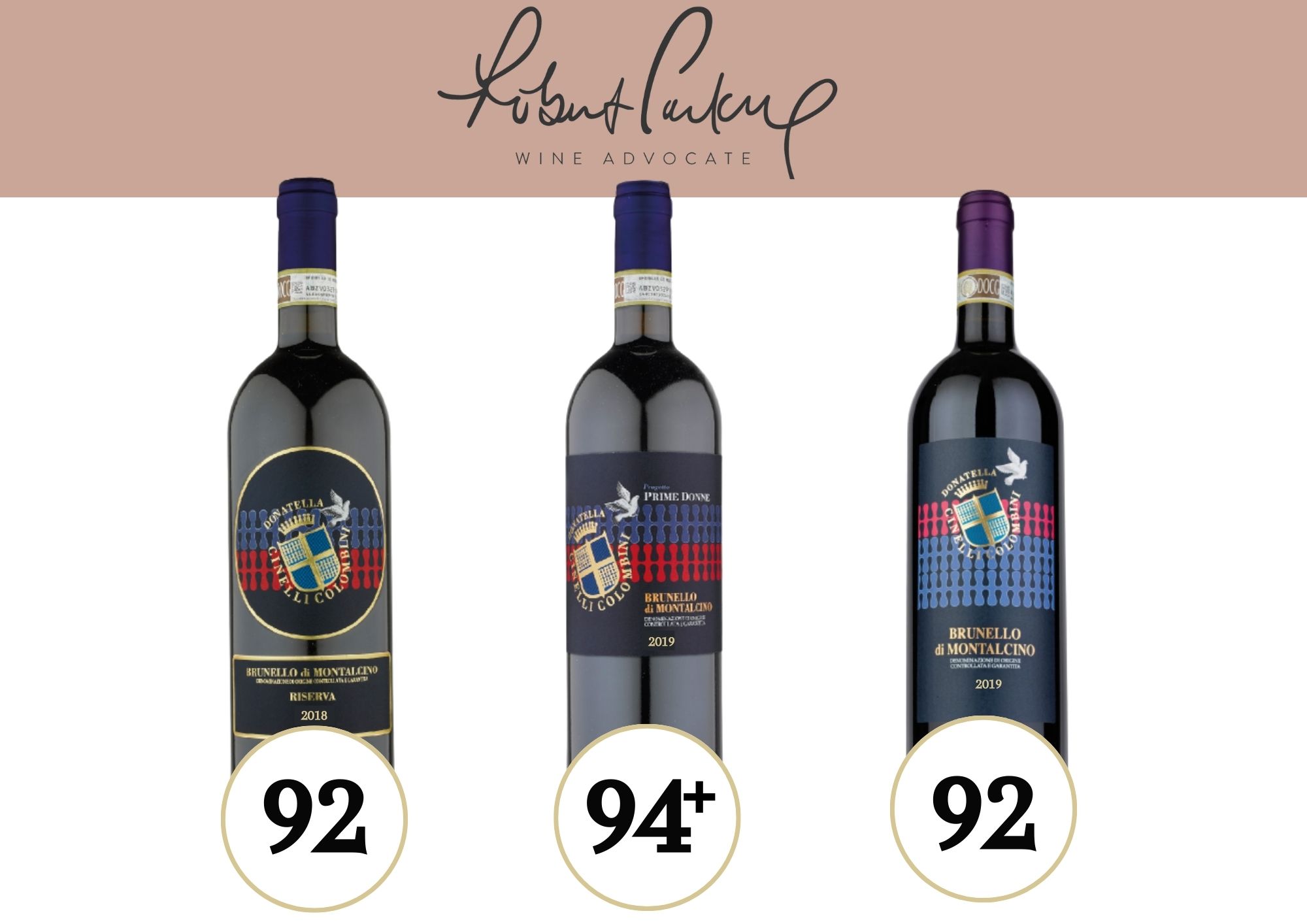 Punteggi di Wine Advocate ai nuovi Brunelli di Donatella Cinelli Colombini