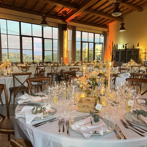 wedding inside the old barn