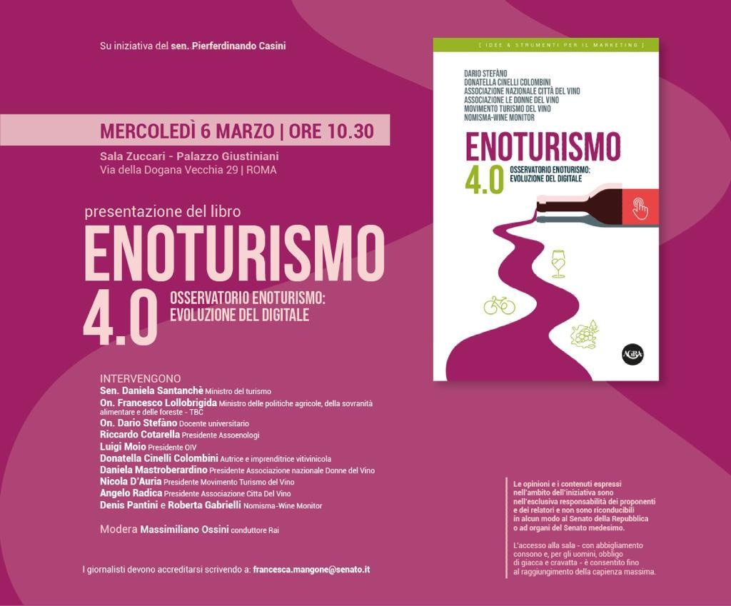 Invito presentazione del libro Enoturismo 4.0