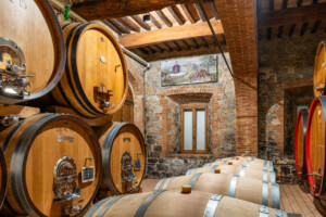 Visita turistica Casato Prime Donne pannelli con la storia di Montalcino