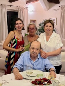 Donatella Cinelli Colombini con Franco, Pina e Valentina Argiolas