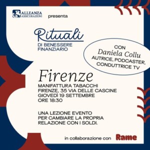 Alleanza Assicurazioni_Edufin Tour Firenze_ da sx C. Ghinfanti, A. Grimoldi, D. Cinelli Colombini, A. Monfreda