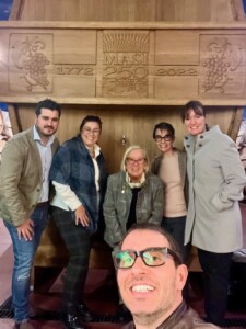 Donatella e Violante Cinelli Colombini, con Enrico e Charlotta a Canova Masi con Alessandra a Pietro Boscaini