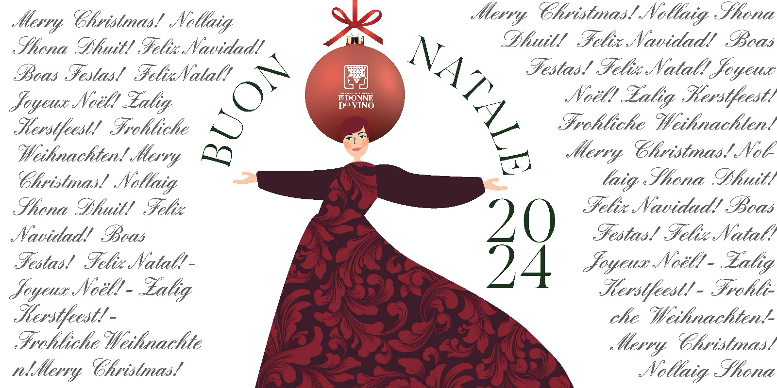 Donne del Vino Toscana festa degli auguri grafica di Federica Cecchi