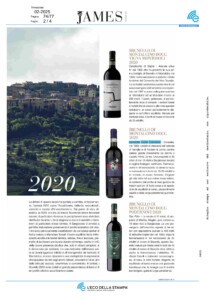 James Magazine il Brunello 2020 di Donatella Cinelli Colombini in vetrina