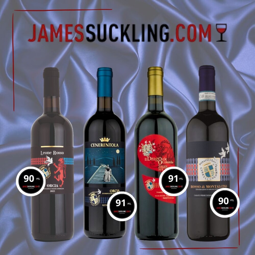 Rating James Suckling vini Donatella Cinelli Colombini - Toscana