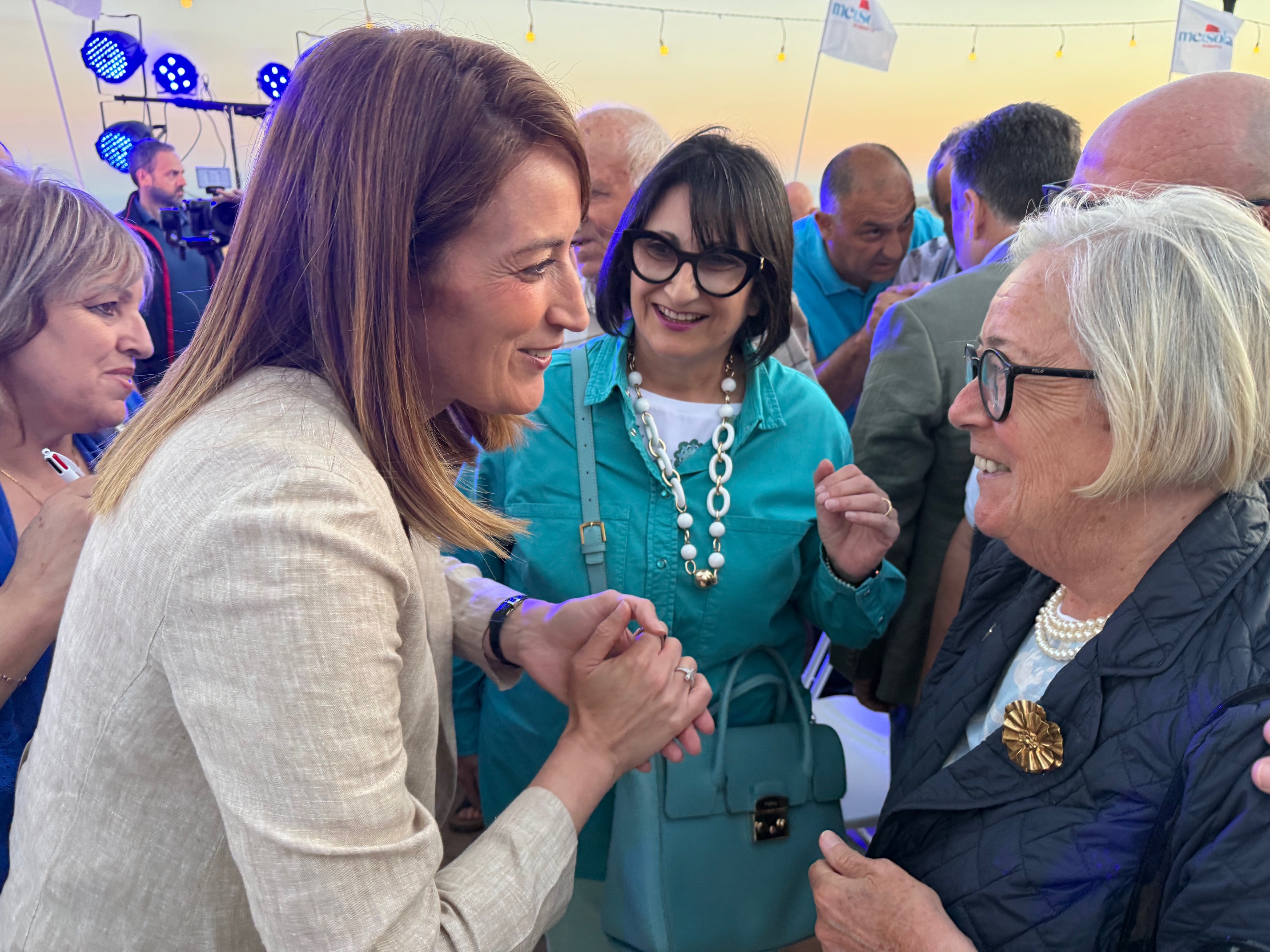 Donatella Cinelli Colombini e Roberta Metsola a Malta